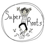 Super roots child jumping in puddle
